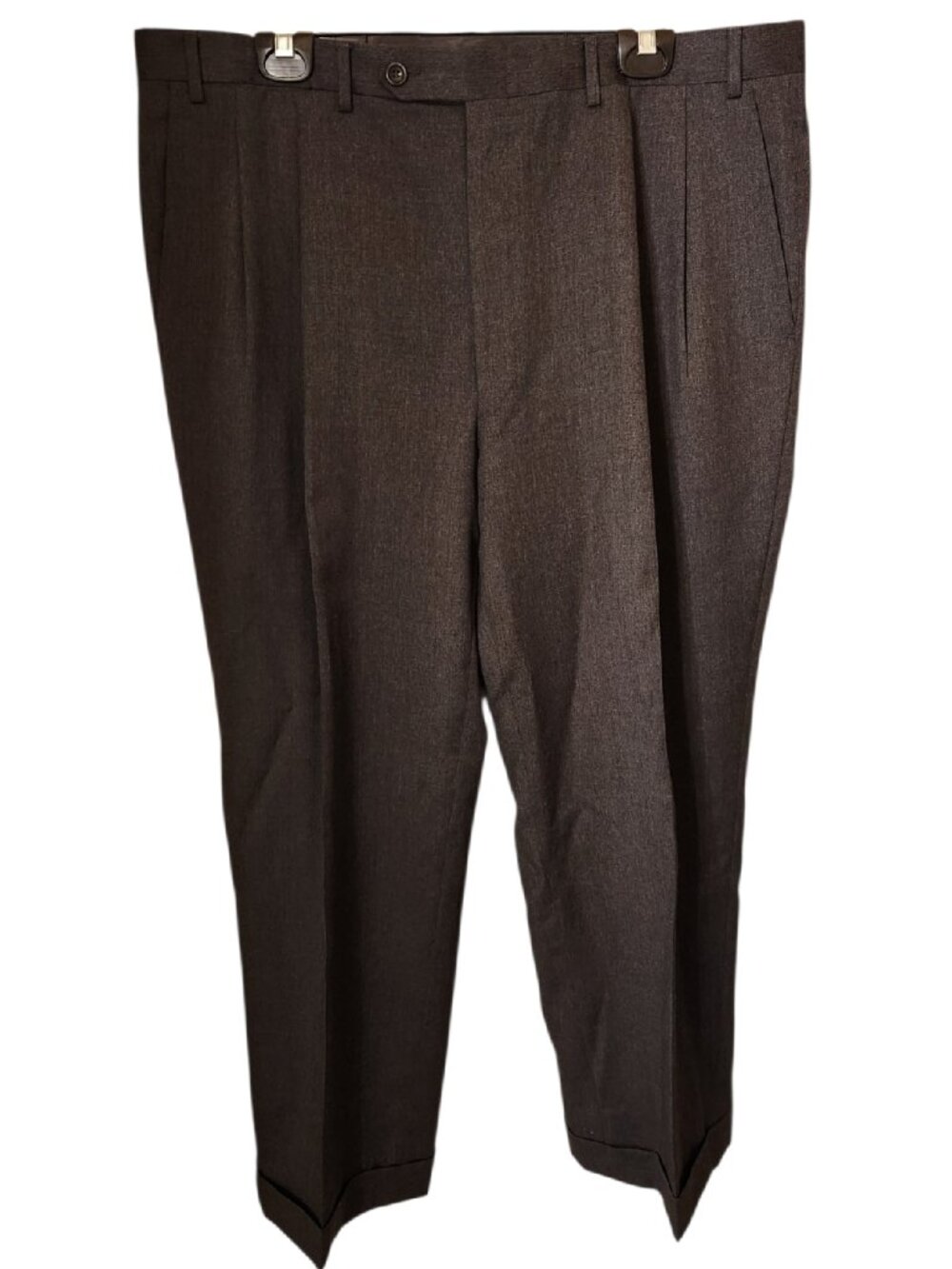 Canali Dress Pants Men's 38x27+1.5 Gray Wool Made in Italy Luxury Tailored